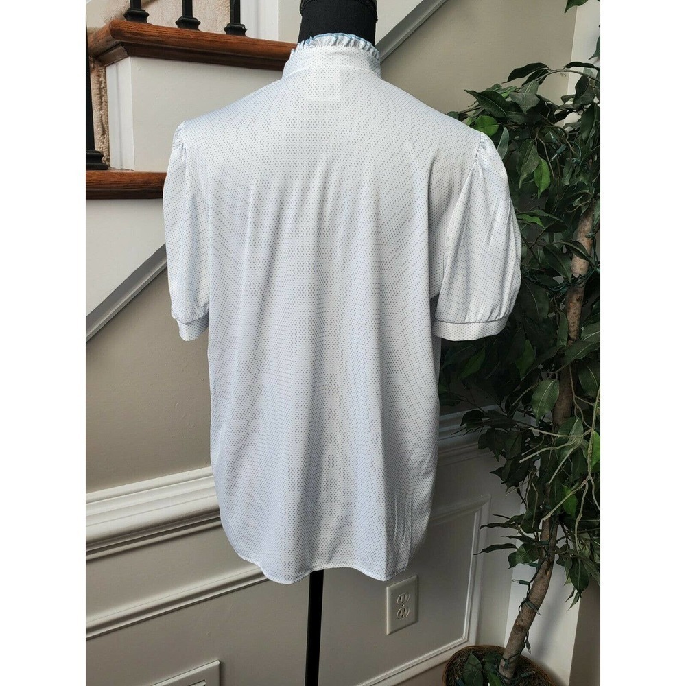 Nikki White 100% Polyester Half Sleeve Vintage Top - Picture 6 of 12